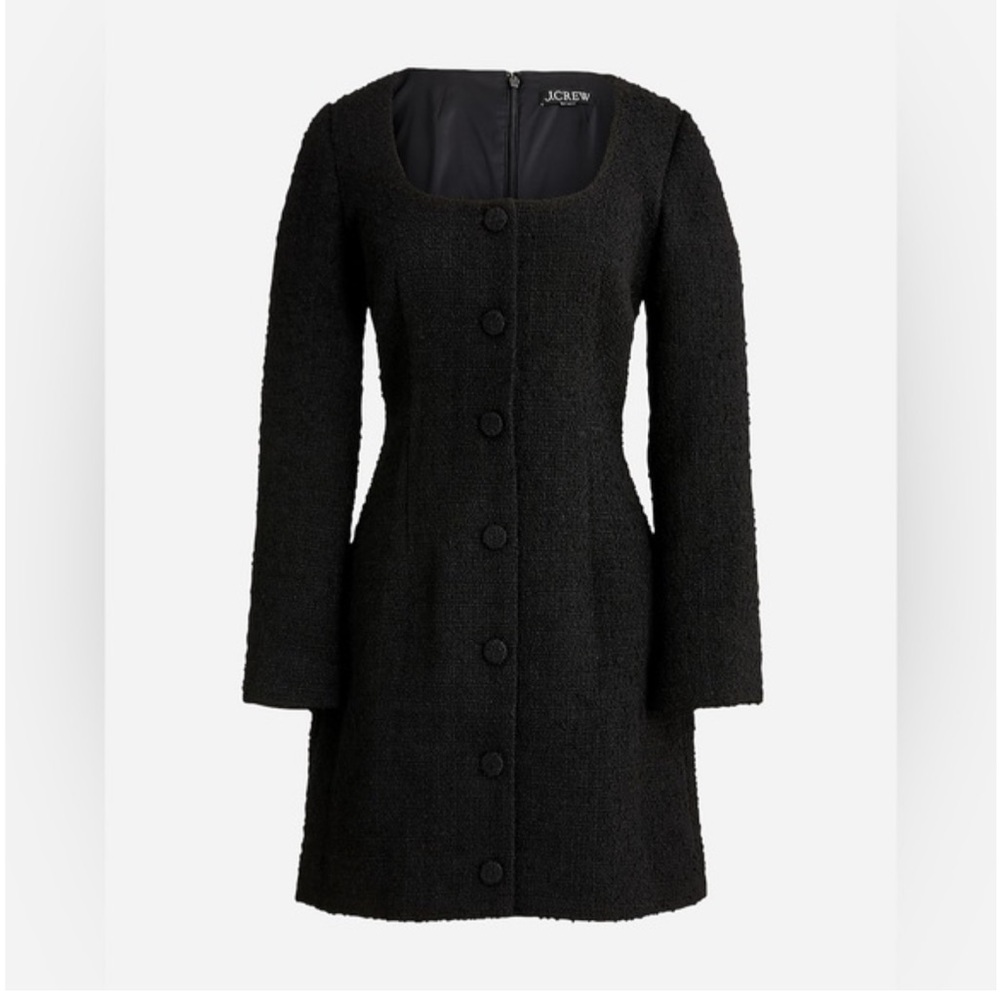 J. Crew Black Sophia Tweed Dress